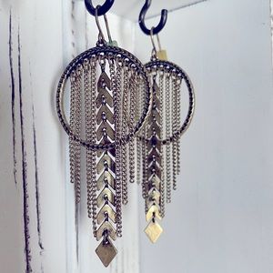 NIB Premier Designs Fringe Hoop Earrings